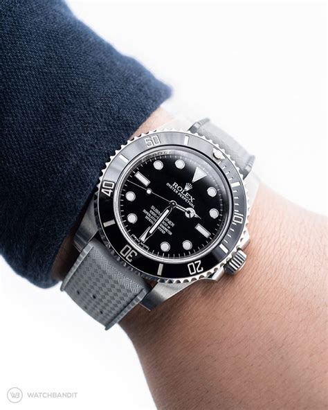 rolex 114060 on leather strap|rolex submariner lug straps.